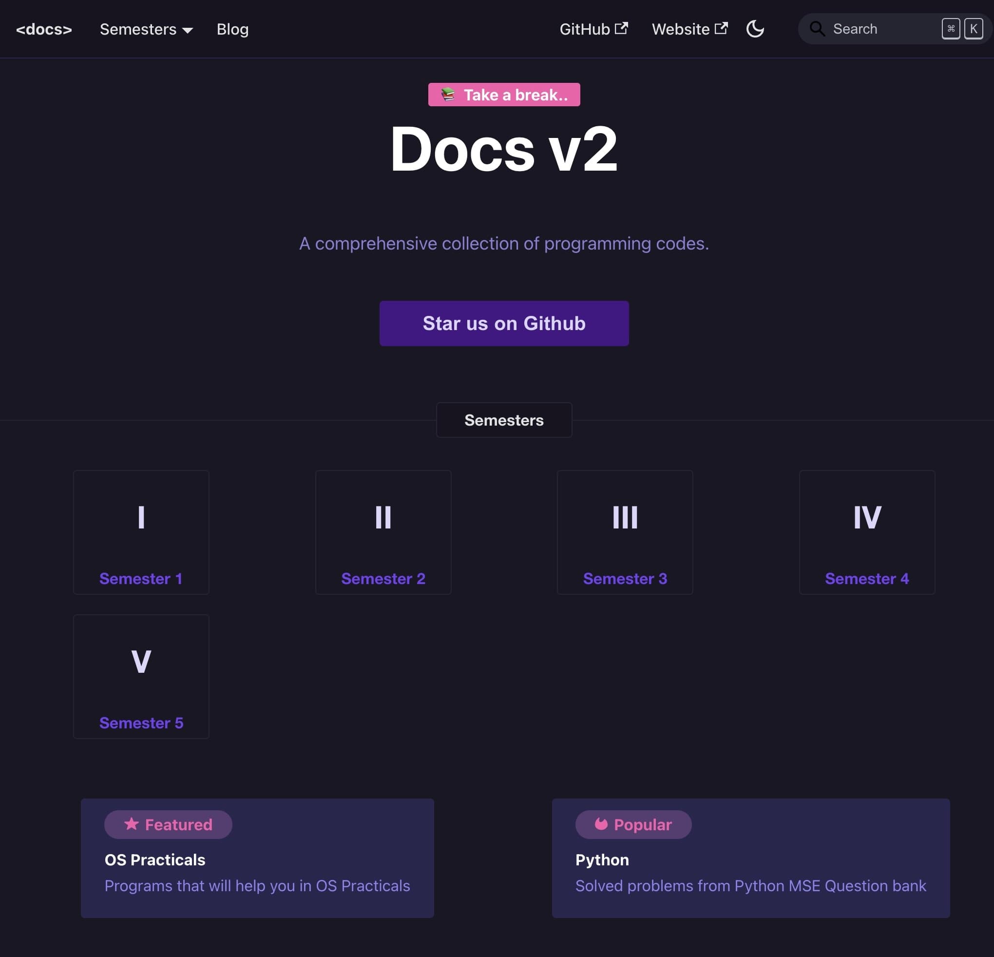 Code docs — Collection of code snippets taught in Uni